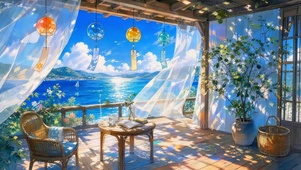 夏日凉亭