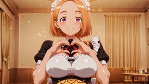 可爱女仆女孩