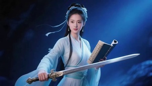 古风美女研习剑法1