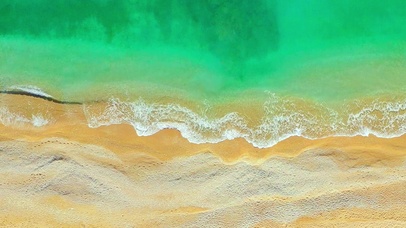 解压沙滩海浪4K