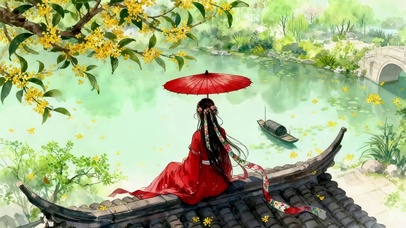 看风景的国风女孩