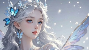 银发蝴蝶精灵