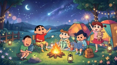 春日部伙伴夏夜露营