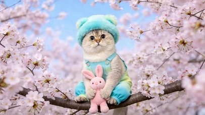 花树上猫咪