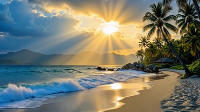 丁达尔沙滩（循环）