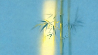 竹影裹金芒