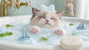 猫咪泡澡