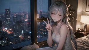 窗台女孩
