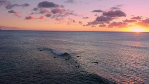 4k唯美风景 海上夕阳