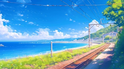 晴空白云