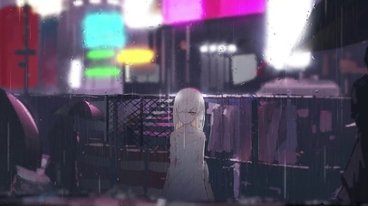 雨中小女孩