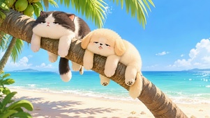 椰树猫狗