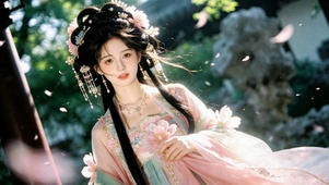 古风汉服樱花美人