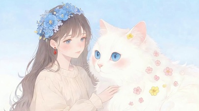 女孩与萌宠