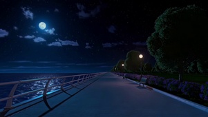 4k海边星月夜