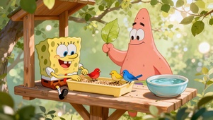 喂鸟森林的童趣