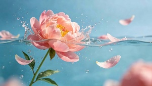水里花朵