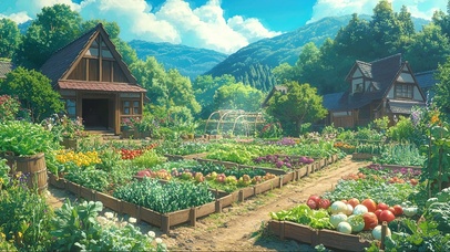 阳光清新乡村菜园