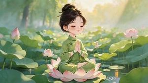 荷间祈清宁 护眼治愈