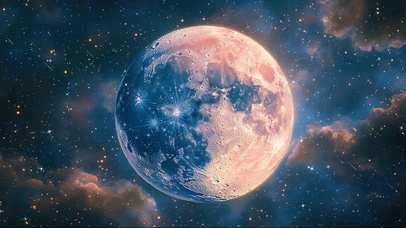 宇宙静谧纯净月亮星球