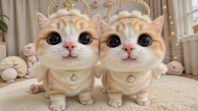 可爱天使双胞胎小橘猫