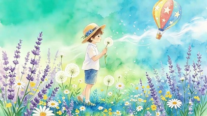 少年逐风花海