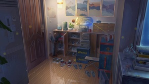 夜晚家里