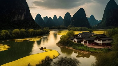 写实风景桂林山水