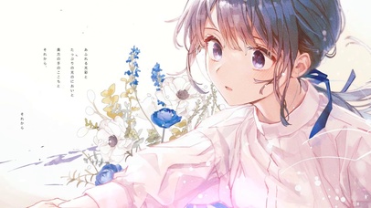 水墨古风少女