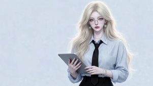 金发OL少女