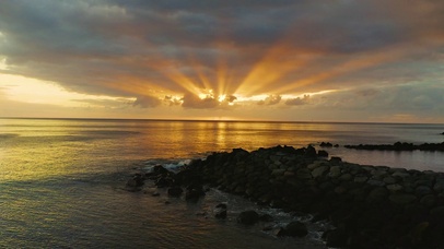 五颜六色的日落