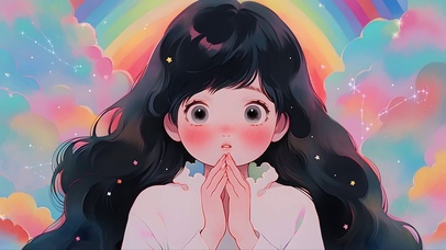 彩虹祈愿少女