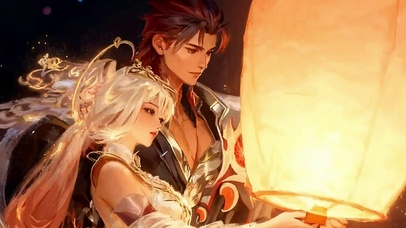 吕布貂蝉孔明灯