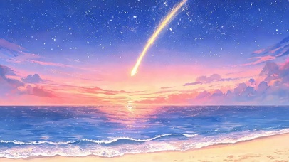 夕阳海景