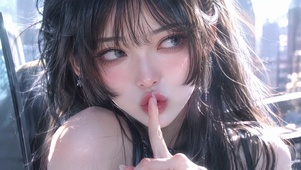二次元俏皮女孩