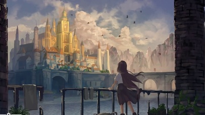 古风城堡的少女