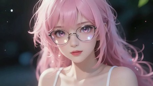 粉色系长发少女（4K静音）