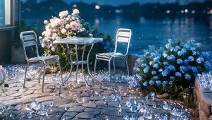 夜景大海带鱼屏