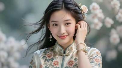 花间婉然笑