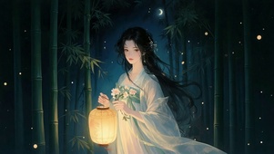 林间古风美女