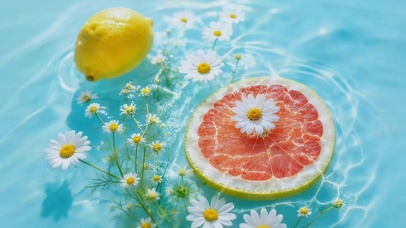小清新水面鲜花