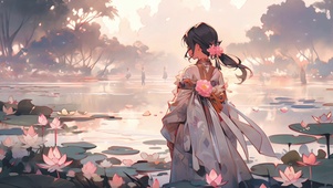 4K 水边少女