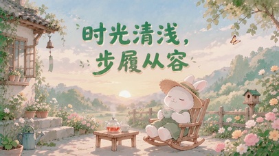 悠闲轻松的兔子
