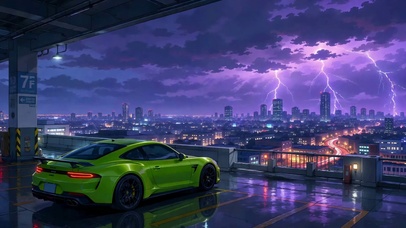 紫电雨夜都市超跑