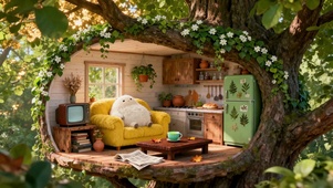 白花树洞的复古治愈系童话日常