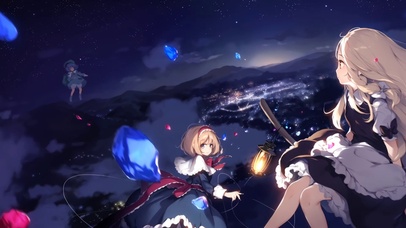 城市夜空的魔法少女