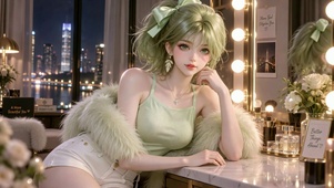 纯欲都市夜景美女