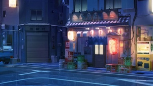 雨夜日式街道