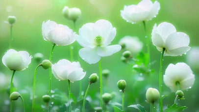风中摇曳的小白花