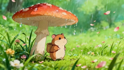 躲雨小仓鼠